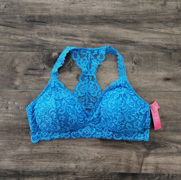 Xhilaration Racerback Wireless Padded Bralette Blue Women's XL NWT - Picture 4 of 16